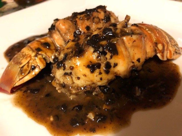 LOBSTER TAIL WITH BLACK BEAN BUTTER
